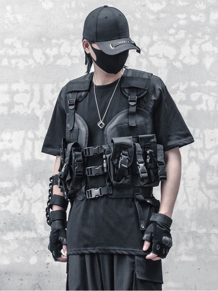 Tactical vest with holster