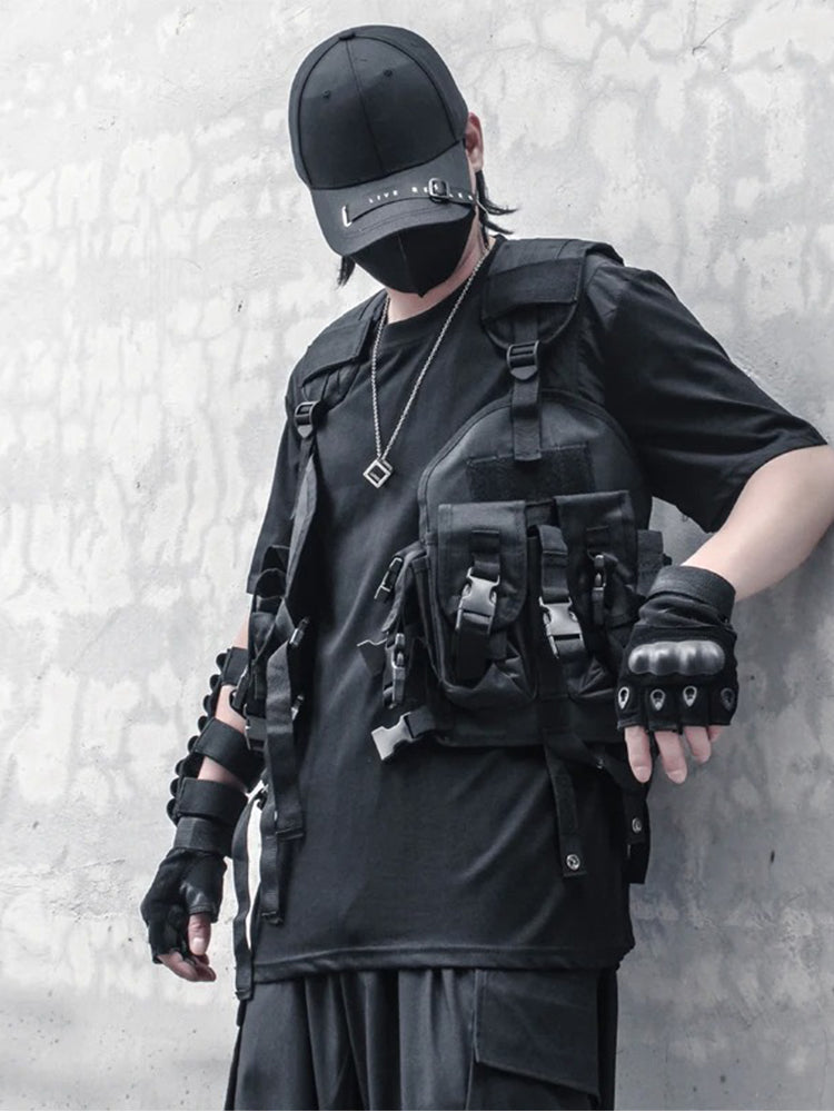 Tactical vest with holster
