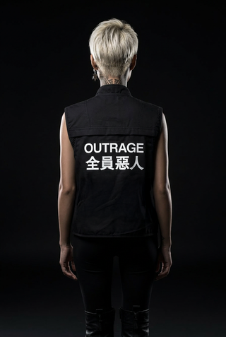 Black windbreaker techwear