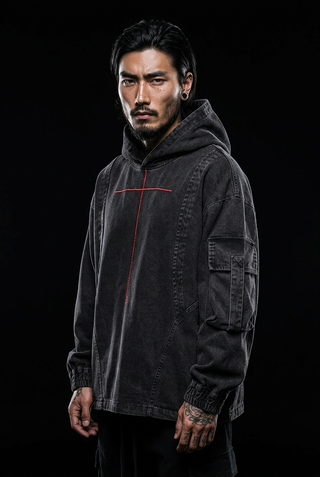 Japanischer techwear hoodie