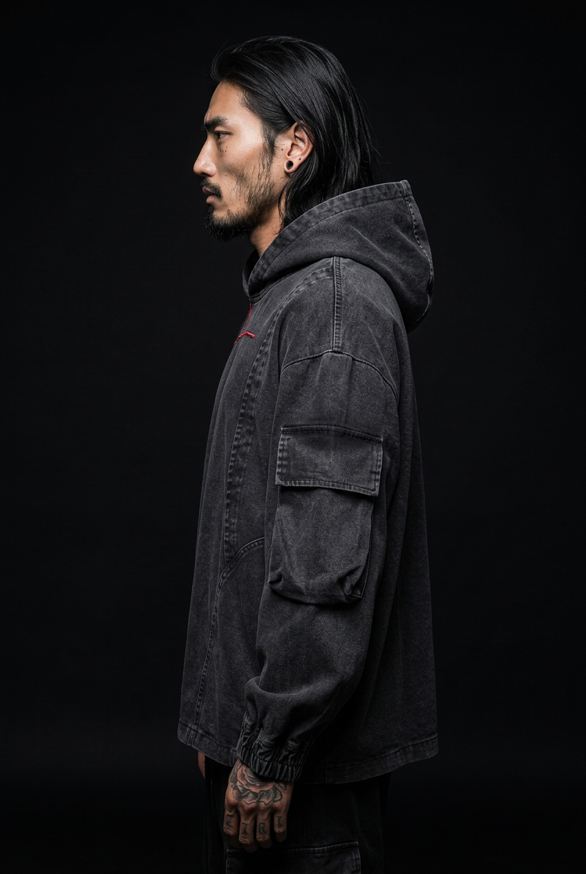 Japanischer techwear hoodie