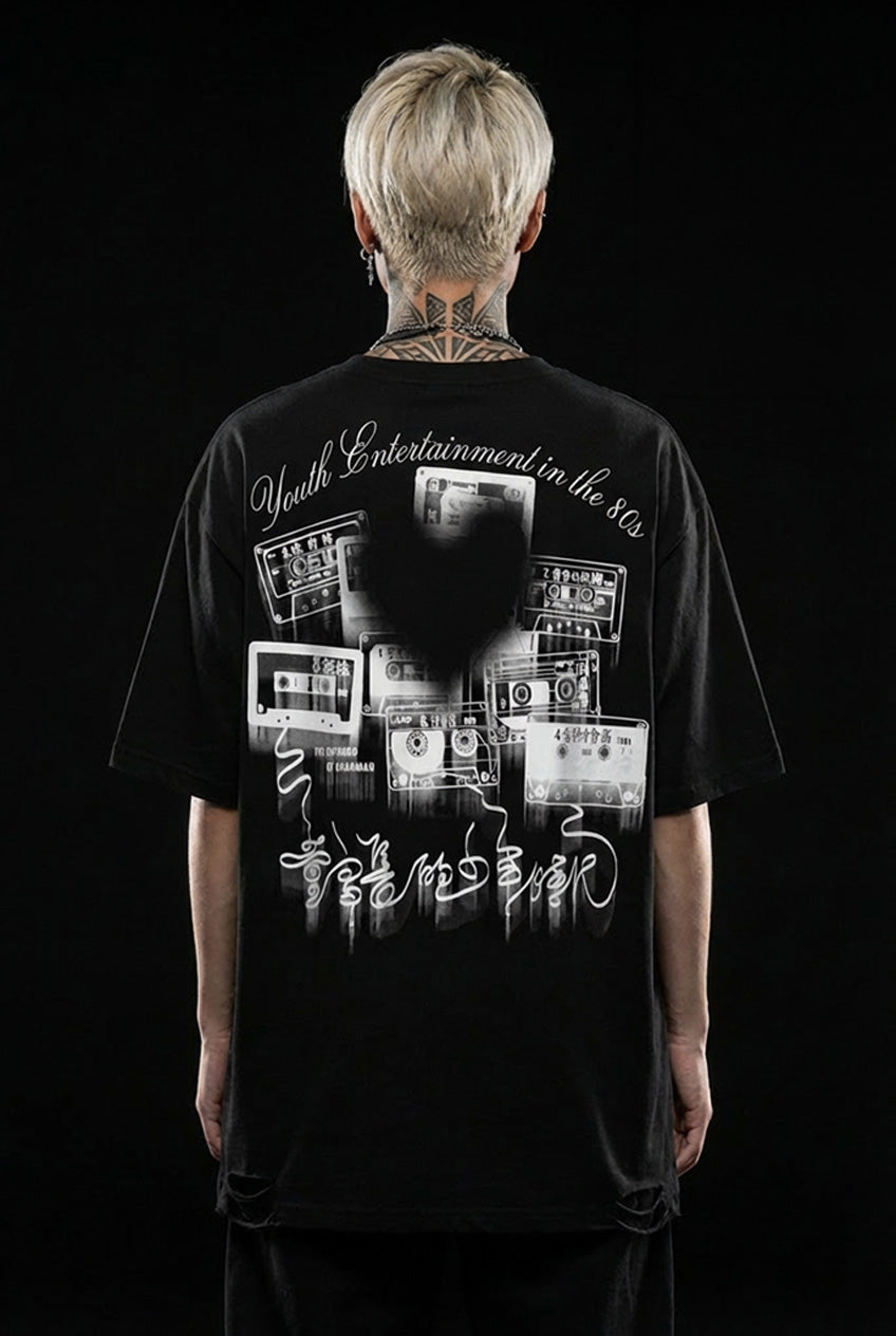 Schwarz weiß t shirt