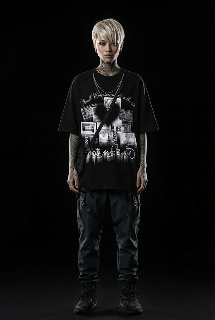 Schwarz weiß t shirt