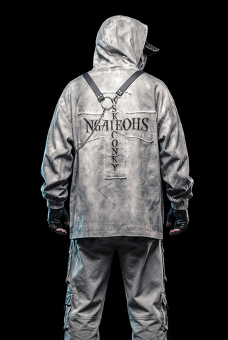 Weißer Kapuzenpullover