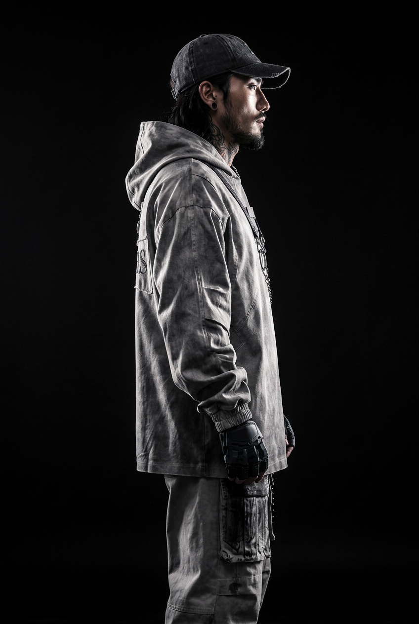 Weißer Kapuzenpullover