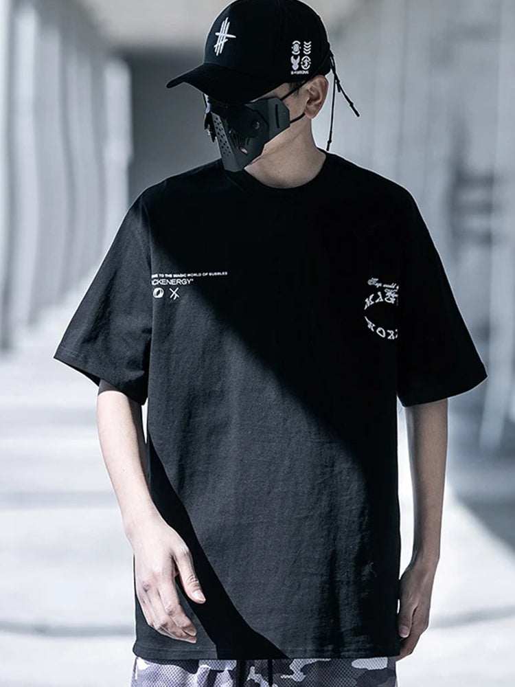 Schwarzes Techwear-Shirt