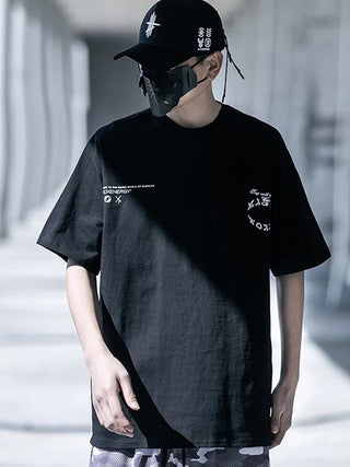 Schwarzes Techwear-Shirt